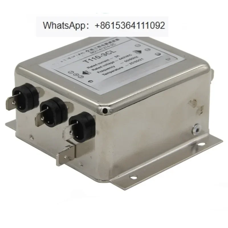 6A three-phase power filter 380V/440V T110-6CL plug-in type