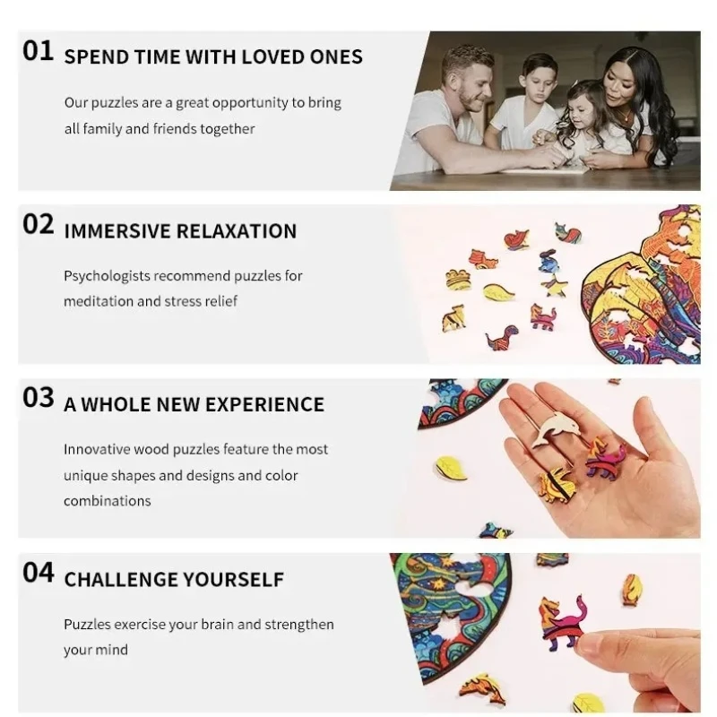 Unique Shape Animal Wooden Puzzle for Adults Swan Home Puzzle Art Toys Family Games Home Decoration view 6