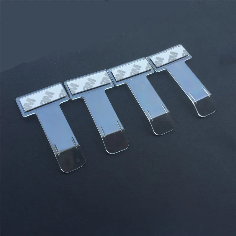 2/4pcs Transparent Car Vehicle Parking Ticket Receipt Permit Card Holder Clip Sticker Windscreen Plastic Universal Car Tools