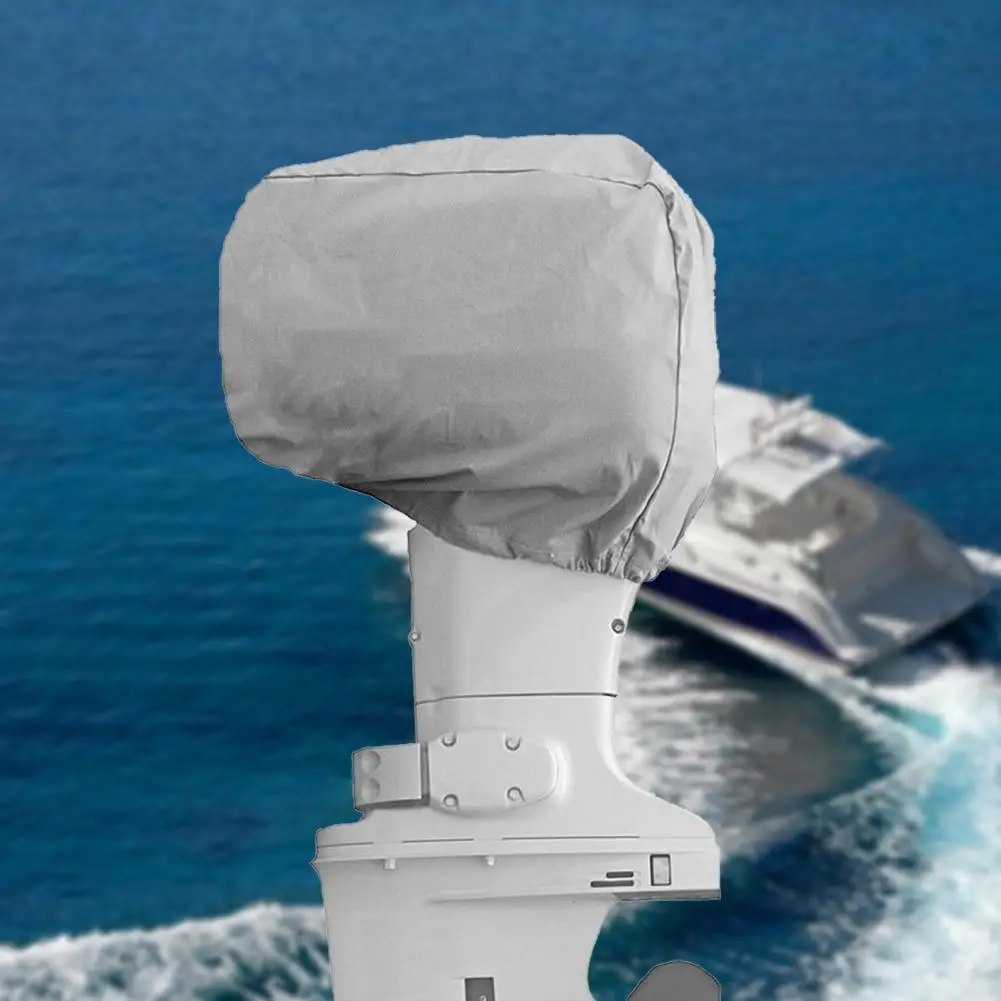 Boat Outboard Cover Double-stitched Interlock Sea Heavy Duty Outboard Motor Cover for 10HP/40HP/100HP/200HP Boat Yacht