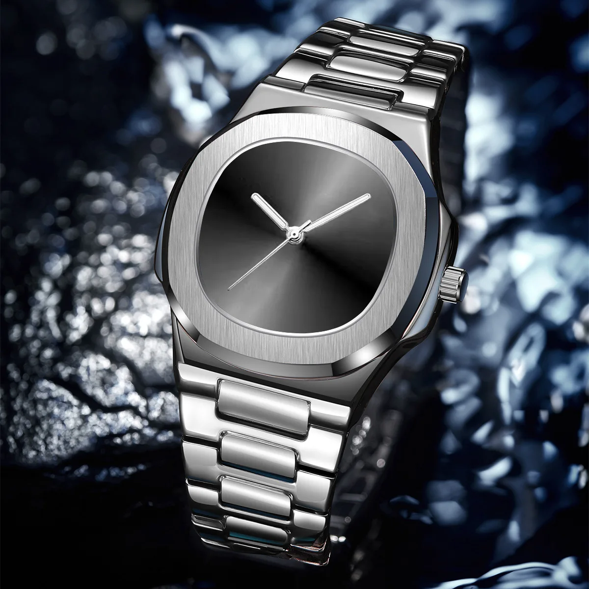 

New Luxury Normcore Watch, High-End Business Waterproof Men's Clock, Luminous Date Stainless Steel Square Quartz Men's Watch