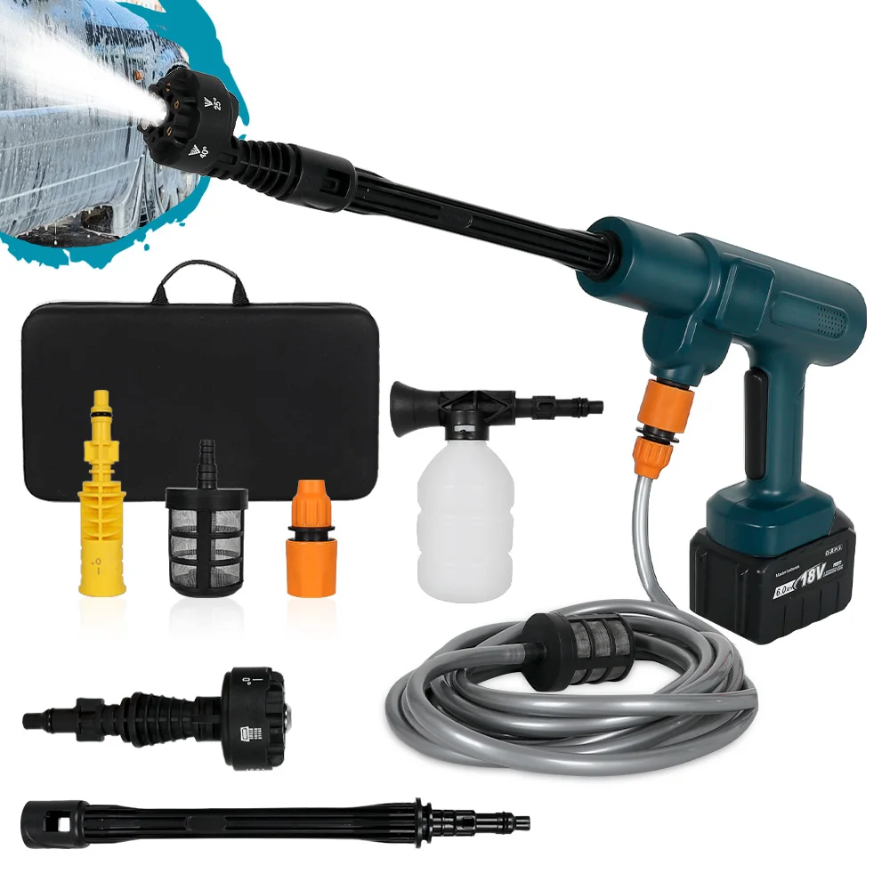 3500W 200Bar Brushless Electric High Pressure Washer 6IN1 Cordless Car Wash Water Gun Garden Spray Gun for Makita 18V Battery