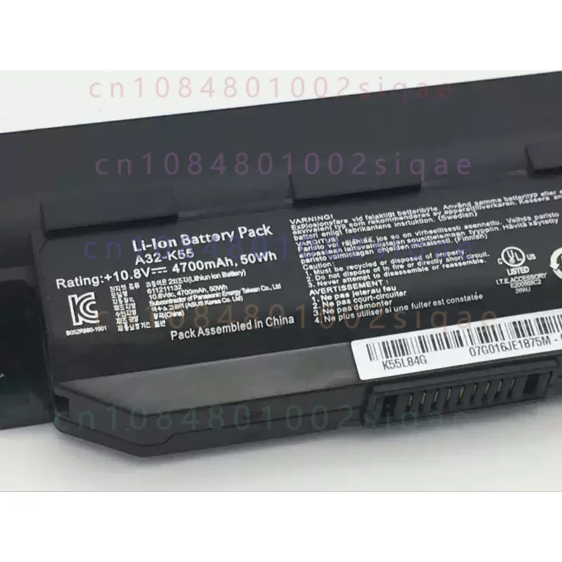 A32-K55 Laptop Battery for ASUS X45 X55C X55U X55V X75 X75A X75V X45A X45C X45V X45U X55 X55A X75VD U57 U57A U57VD