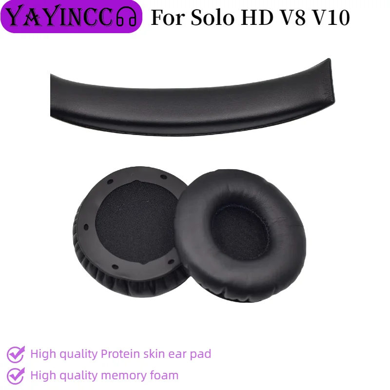

New Arrivals Soft Foam Protein Leather Headphone Earpads Ear Pads Compatible For Solo HD V8 V10 Headset Earmuff Earphone Sleeve