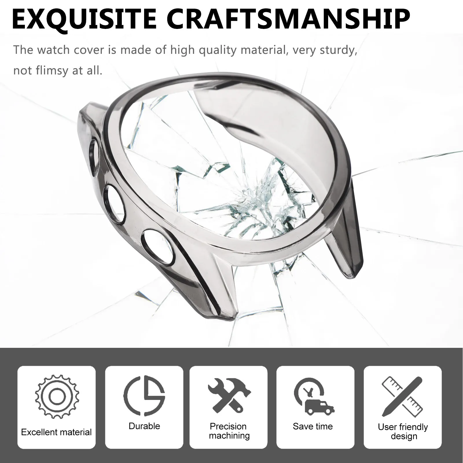 

Прозрачный защитный чехол для часов из TPU, совместимый с защитой от ударов и грязи, защитный корпус для часов.