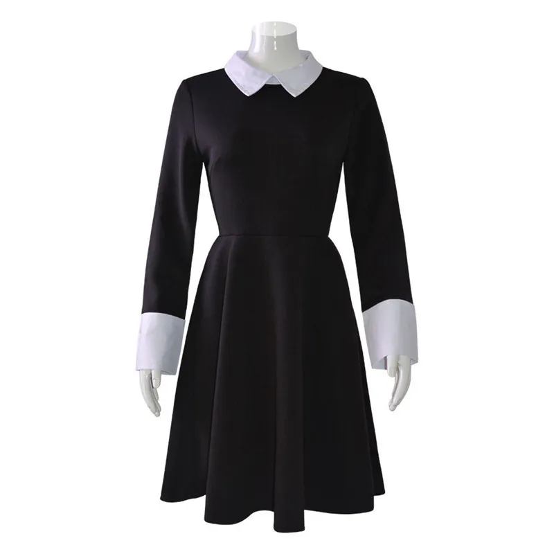 Nuovo film Wednesday Addams Cosplay Dress Kids Girls Costumes Black Gothic Children Halloween Party Clothes