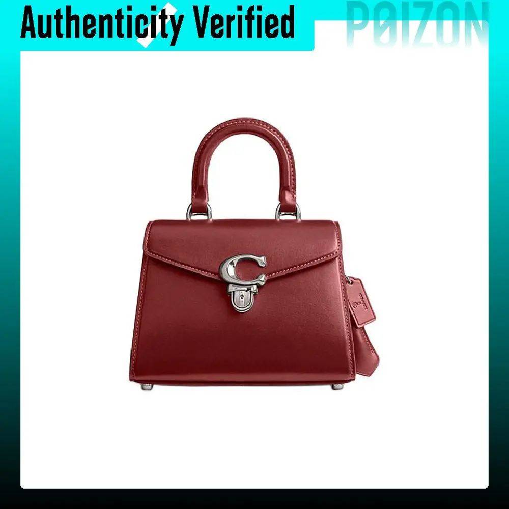 COACH Sammy Calfskin Handbag Small Women's Burgundy CQ002-LHC6K