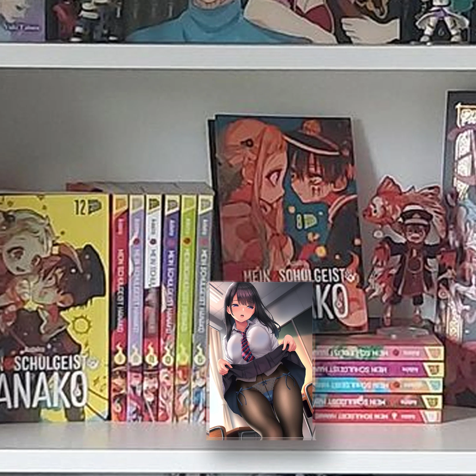 مثير JK Waifu جوارب طويلة أنيمي فتاة كتلة الاكريليك ، تلميذة الفن الوقوف ، مخصص تحصيل مكتب ديكور ، Otaku هدية