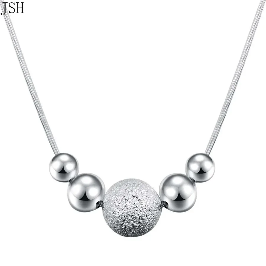 

Charms Wedding Silver Color New Cute Lady Bead Women Necklace Jewelry Silver Jewelry Fashion Cute Pendant Necklace