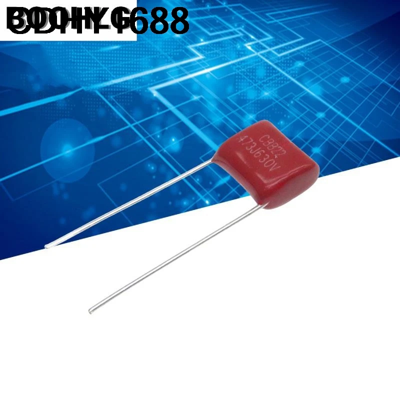 100 ชิ้น/ล็อต 47nF 473 630V CBB ตัวเก็บประจุฟิล์มโพลีโพรพิลีน PITCH 10 มม.630V 473J 47nF ใหม่