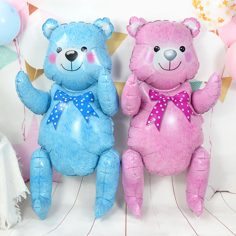 

Assembling 3D Bear Foil Balloon Kids Birthday Helium Globos Boy Girl Gender Reveal Party Decoration Baby Shower Inflatable Toys