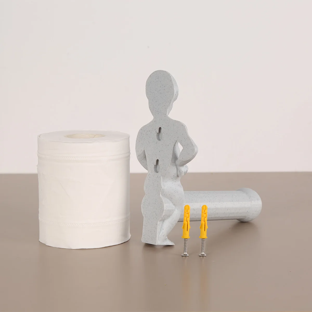 1pc sculpture style roll paper holder, unique desktop stand decoration, creative display stand, preferred holiday gift