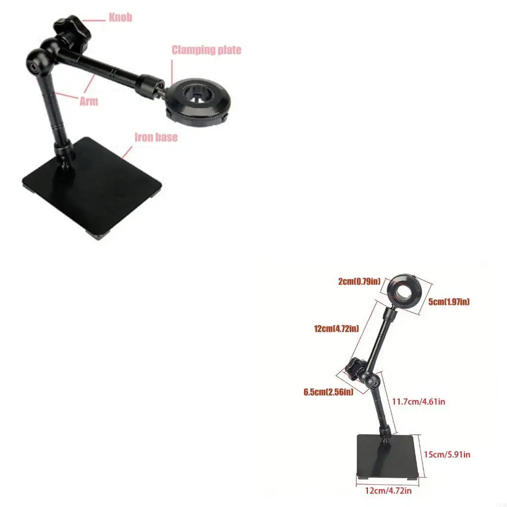 J1HD Professional Microscope Support Stand Clamp Up To 2cm Diameter For Supereyes