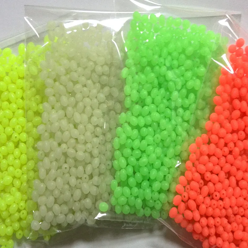 

All golw fishing beads 4colors luminous beads soft olive beads small size 1000pcs.lot