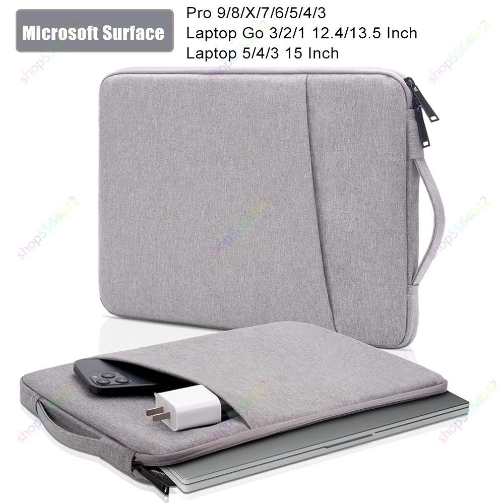 Funda para ordenador portátil, maletín para Microsoft Surface Pro 7, 12,3 pulgadas, Pro 4, 3, 5 Pro, 6, 9, 8X13, Go