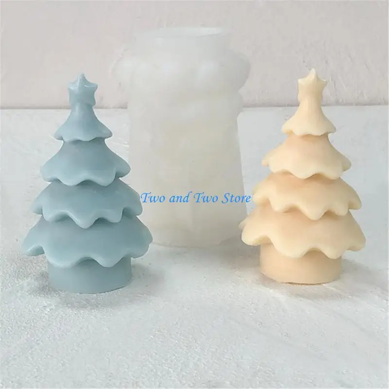 HX6F الإبداعية شمعة قالب من السيليكون ديكور المنزل قالب الجبس شجرة عيد الميلاد الروائح قالب مستلزمات صناعة المجوهرات