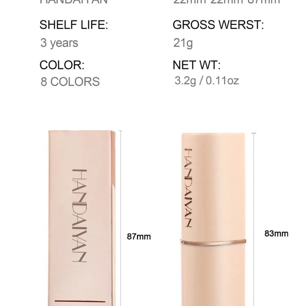 섹시한 오래 지속되는 벨벳 누드 립스틱 스틱 레드 브라운 립밤 입술 화장품 매트 립스틱