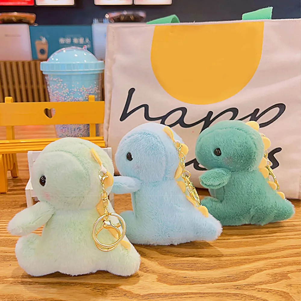 

Мягкая плюшевая кукла-динозавр 12 см, игрушки, многофункциональная портативная мягкая кукла, брелок для ключей, милый мультяшный плюшевый рюкзак