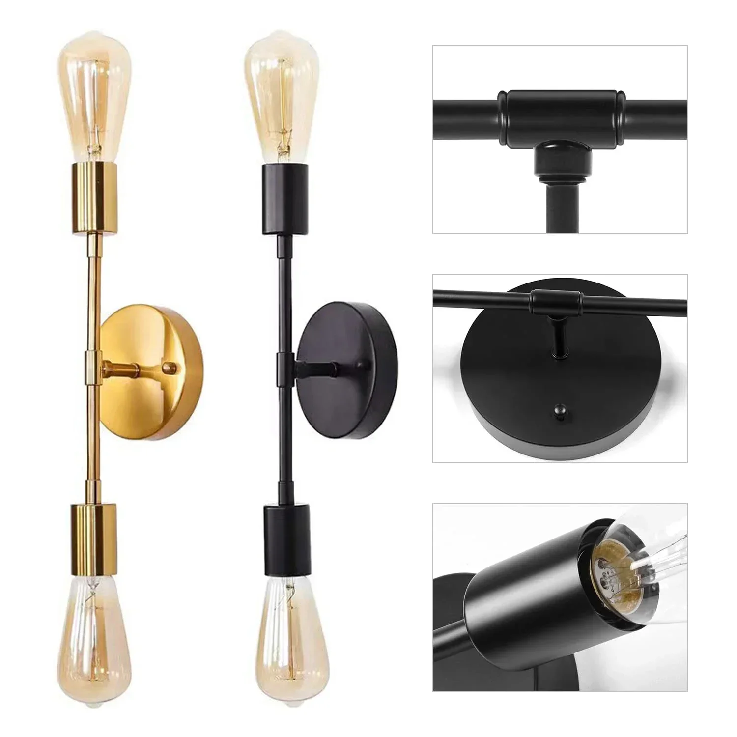

2 Heads Wall Lamps Modern Decor Wall Light Fixtures For Corridor Living Room Indoor Background decoration bedside Sconces lamp