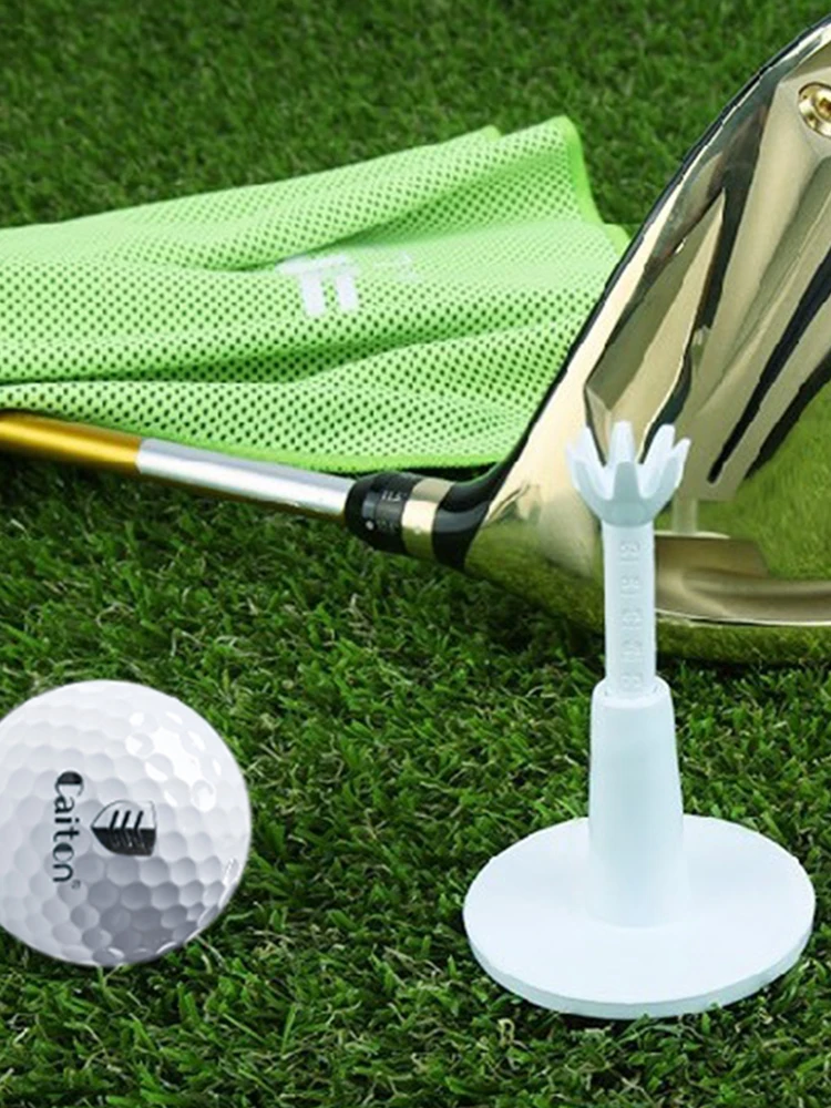Caiton wysokiej jakości zestaw kołeczek golfowy 2pc, biały plastikowy wytrzymały uchwyt kołeczek golfowy s, koszulki treningowe o regulowanej wysokości, akcesoria do golfa — zdjęcie 2