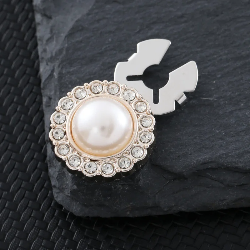 1 قطعة أزرار أكمام زهرة الكاميليا اللؤلؤ الرجعية كريستال القلب قميص للجنسين أزرار الكفة الزخرفية مجوهرات الأزياء والاكسسوارات #3