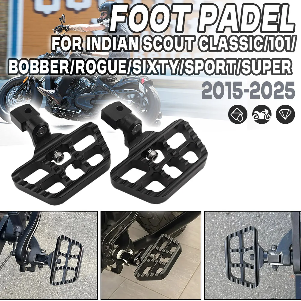 

For Indian Scout Bobber Twenty Sixty Rogue ABS Motorcycle Anti Slip Foot Rest Pedal Foot Peg Adjustable Extend Lowering Footpegs