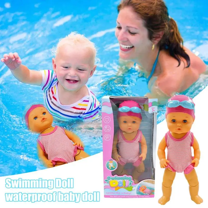 Swimmer Doll Kids Toy Swimmer Doll Waterproof Electric Swim Doll Fun & Cute Motorized Swimming Doll For Outdoor Activities