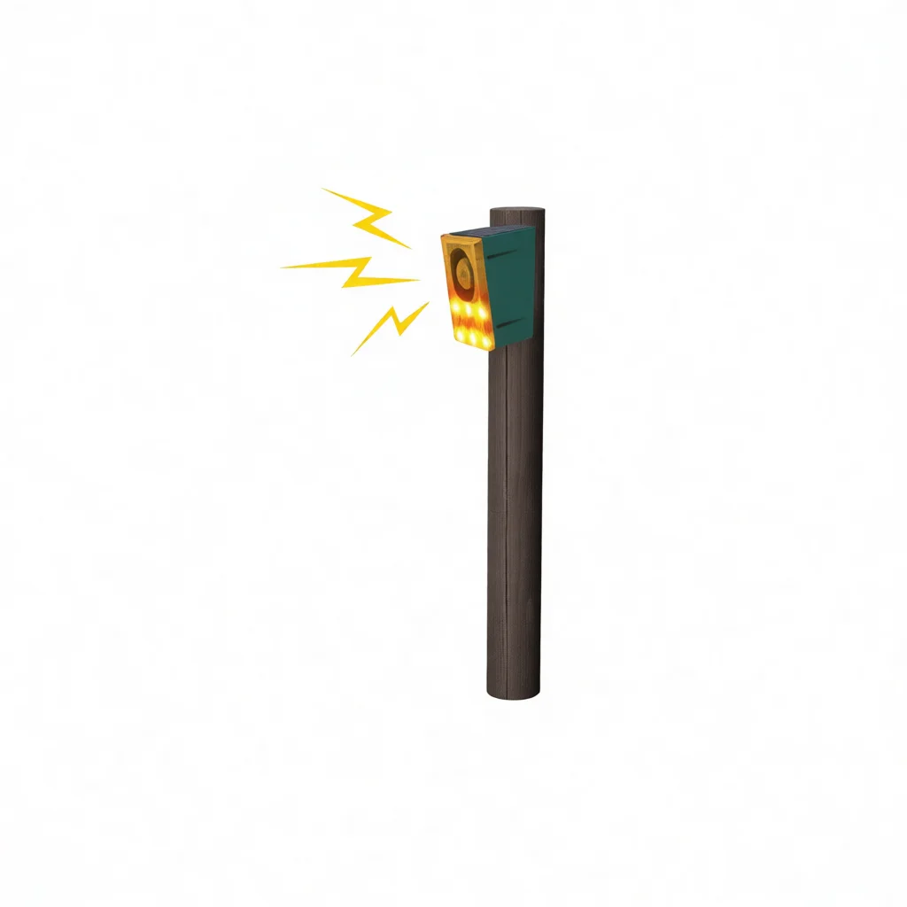 Automatic Solar Powered Animal Repellent With Strobe Flash And Loud Sound Detection Sensor For Orchard Farm Yard Safety