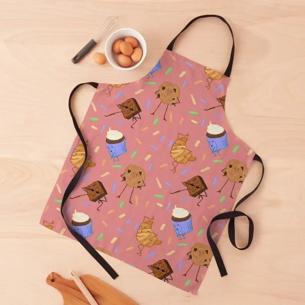 

Tempting Baked Goods Apron Smock for hairdressing New year's Men'ss Kitchen on the wall Apron