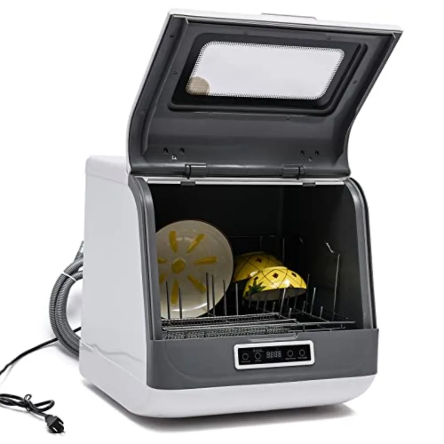 

Портативная настольная посудомоечная машина, энергосберегающая нержавеющая сталь с функцией сухого воздуха, 3 программы стирки для небольших домов, квартир