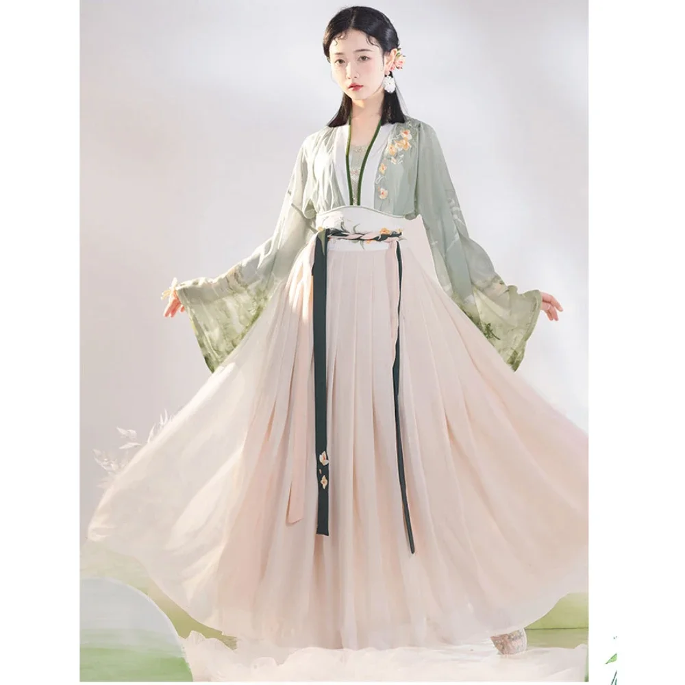 Woman Chinese Traditional Costume Stage Wear Folk Dance Dress Hanfu Tang Suit Daily Wear Princess Dress Cosplay Stage Outfits