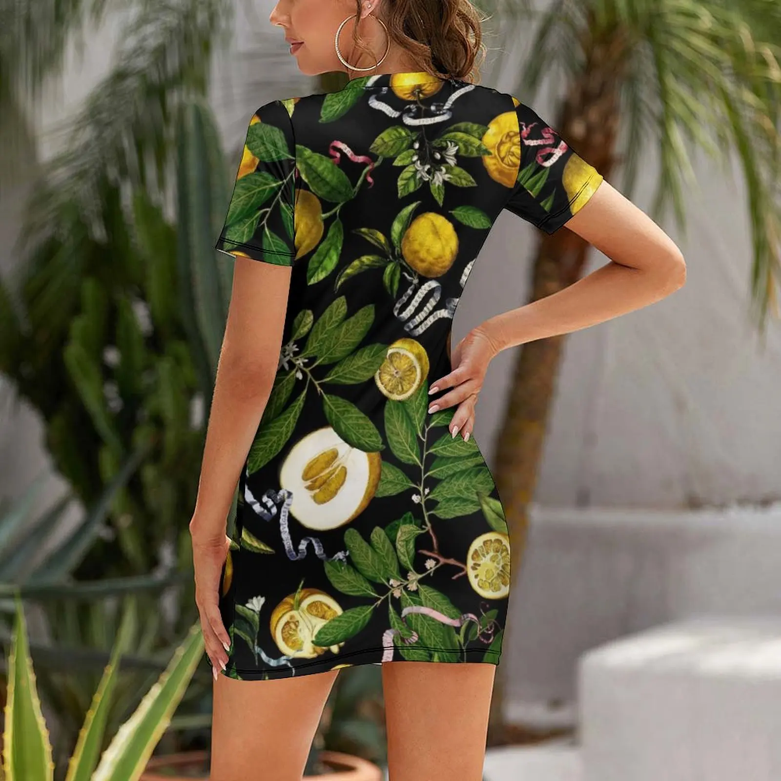 Lemon Tree - Black Short Sleeved Dress Evening dresses prom dresses 2025 Dress for girls dress party night