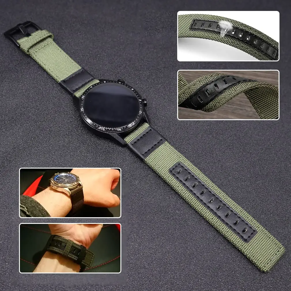 Nylon Quick Release Watch Bands,Replacement Canvas Fabric Sport Strap,20/22mm Military Style for Watch band image 4