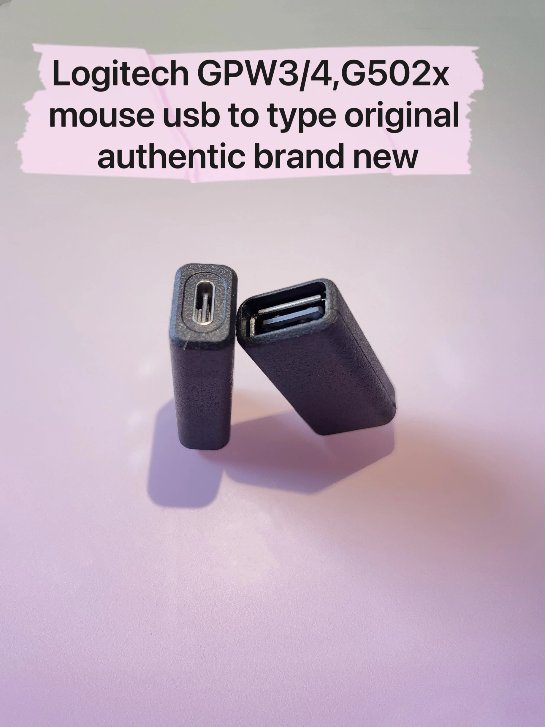 1PCS Brand New for Logitech GPW3/4 Hawkeye Suzaku G502X Wireless Mouse Original Adapter TypeC to USB.