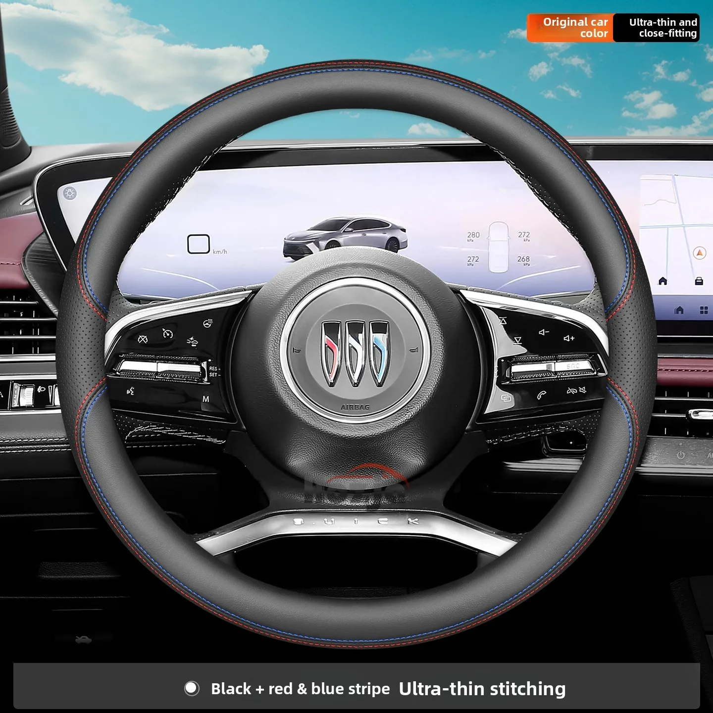 

Leather Car Steering Wheel Cover for Buick Enclave Encore GX Regal GS Lacrosse Accessories