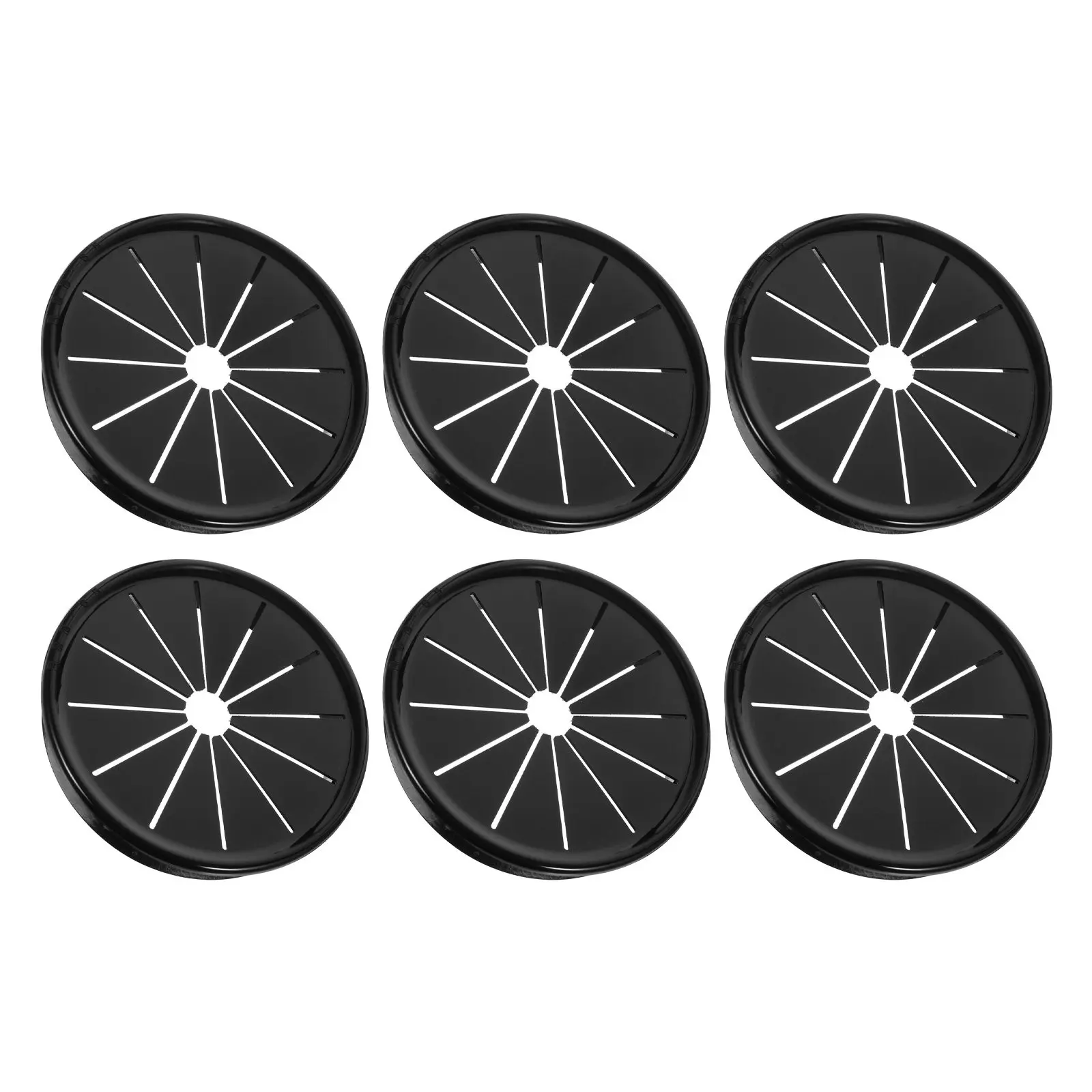 6Pcs Cable Grommet Protector Petal Shape Snap Bushing Round Desk Hole Cover Desktop Cord Organizer Office Table Wire Management