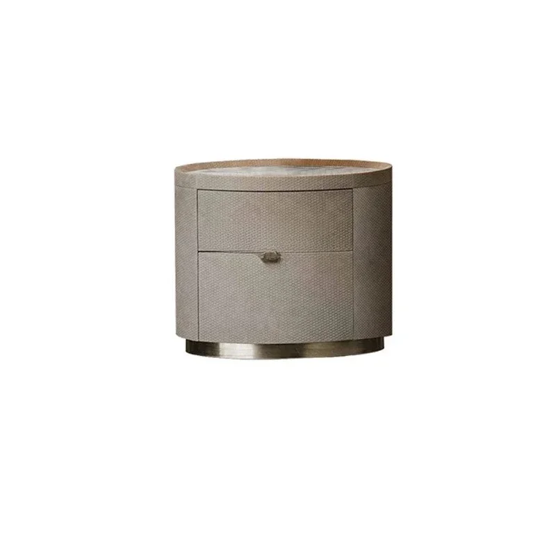

A15 Italian-Style Light Luxury Bedside Table Modern Minimalist Marble Table Designer Creative Bedroom Bedside Storage Cabinet