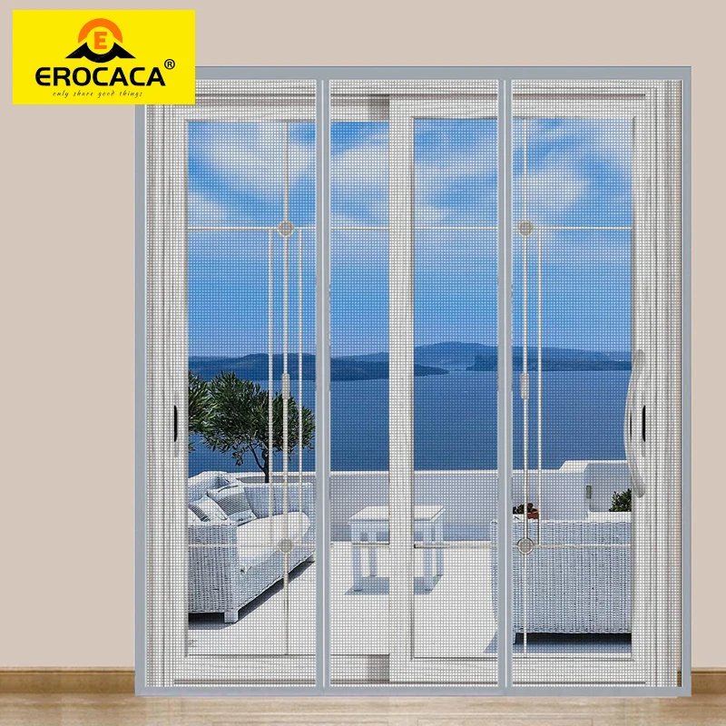 EROCACA Magnetic Door Screen Mosquito Net Curtain Fly Insect Automatic Closing Invisible Mesh For Kitchen indoor living room