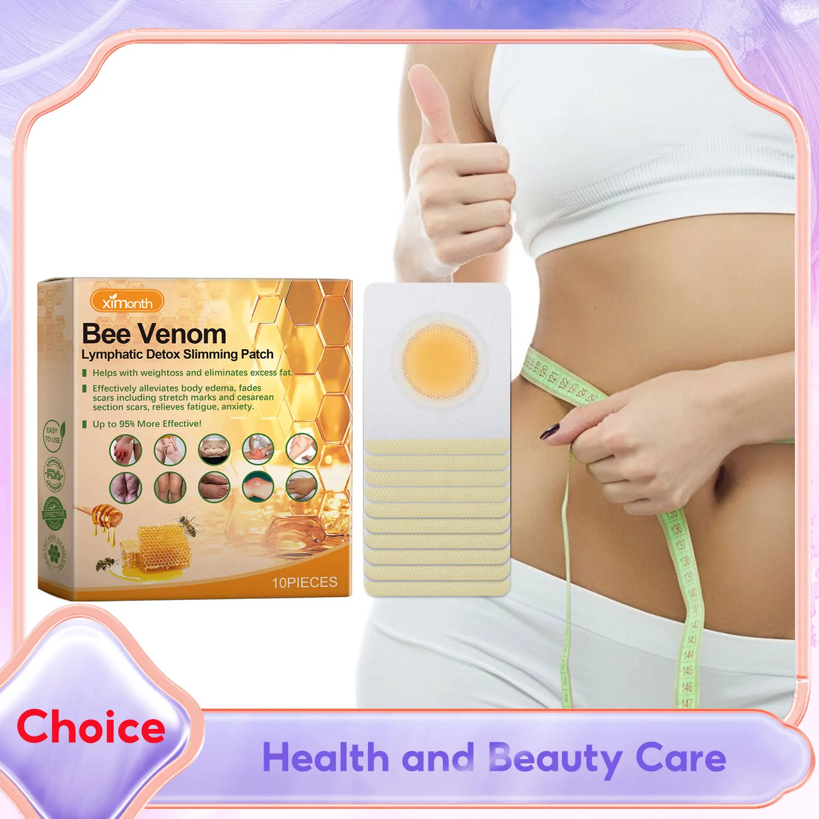 

Weight Loss Patches Eliminate Swelling Detoxification Lymphatic System Maintain Intestinal Health Burn Fat Body Slimming Patch