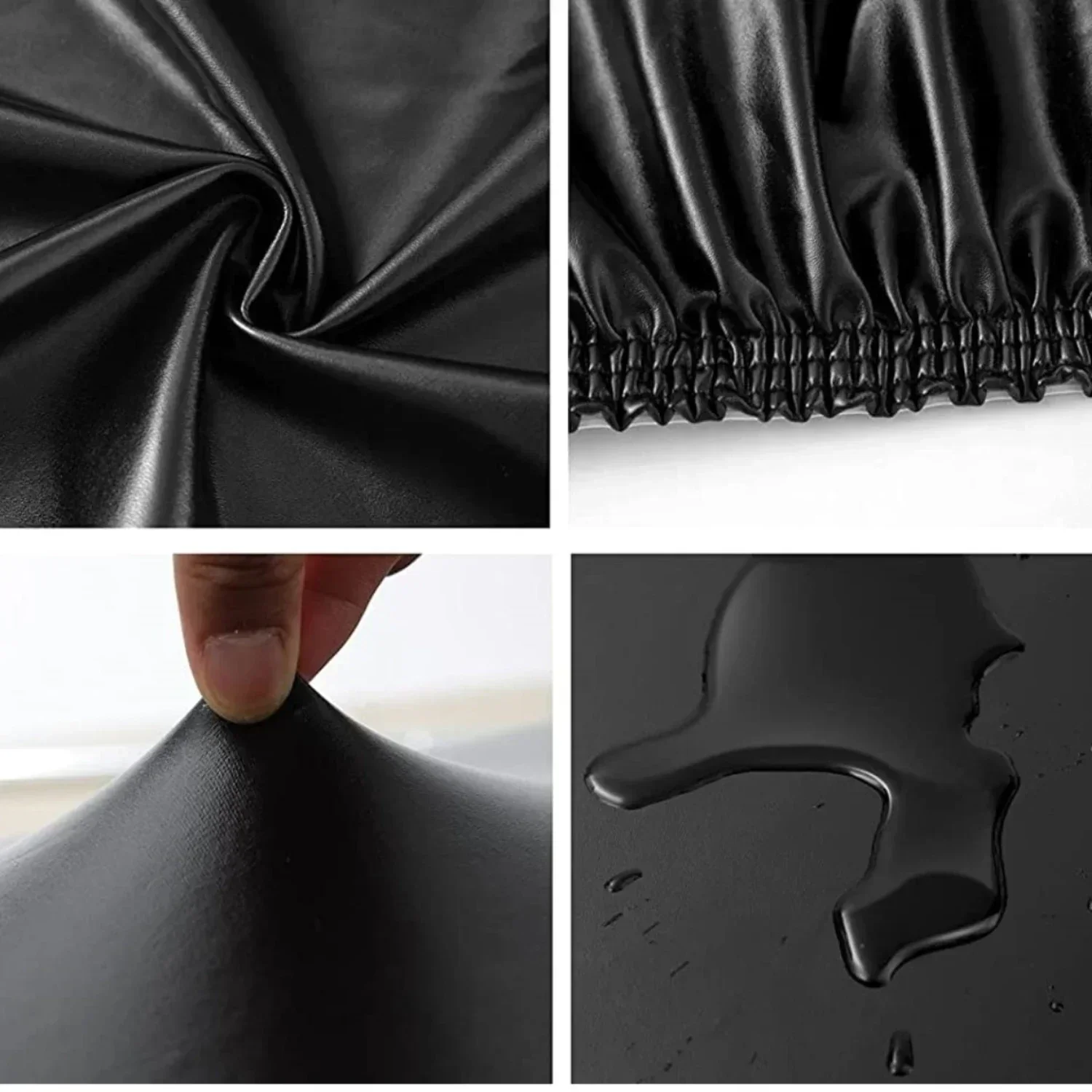 Funda protectora de cuero PU para silla de comedor, impermeable, decoración para asiento de Hotel, banquete, boda