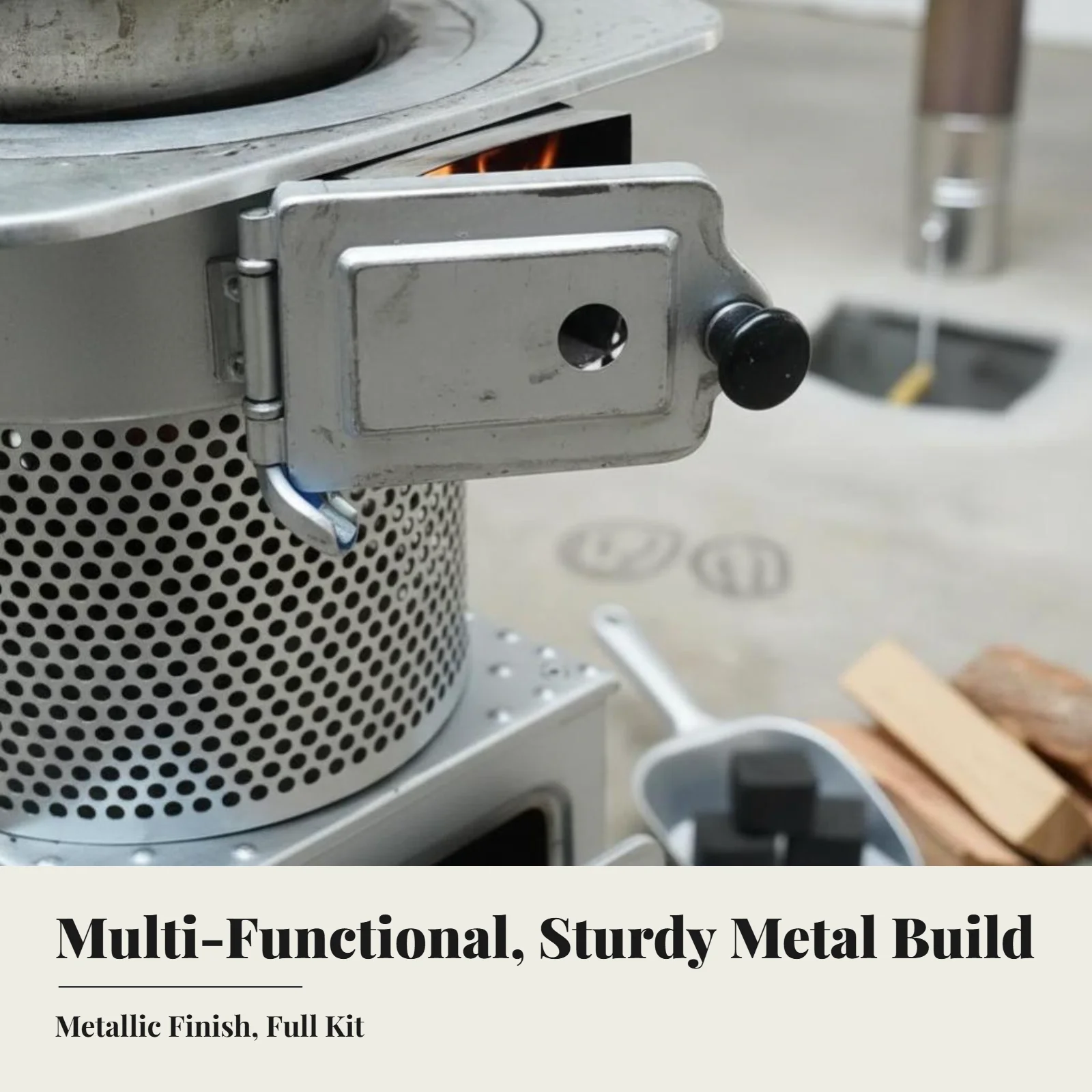 

Multi-fuel stove heats fast