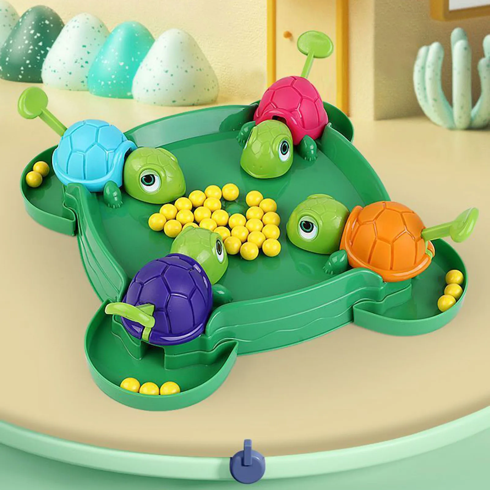 Turtles Eat Beans Board Game Family Party Game Tabletop Play Educational Toy Portable Outdoor Toy Gift for Kids Multiplayer Game