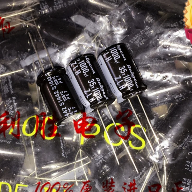 RubyCON-capacitor eletrolítico, 5pcs, 1000uf, 35v