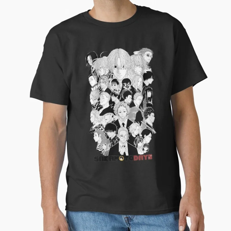 

Sakamoto's Greatest Assassins 80s Manga Sakamoto Days Anime t shirt for men Large size Tops S-6XL 100% cotton mens Clothes
