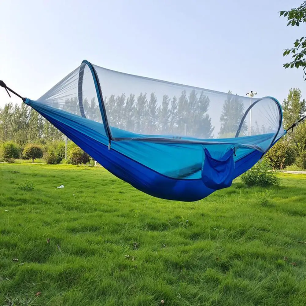 

Гамак для кемпинга с сеткой для гномов, 200 кг, одиночный гамак с ремнями для деревьев, простая установка, подвесной гамак для дома и улицы, пешего туризма на дереве
