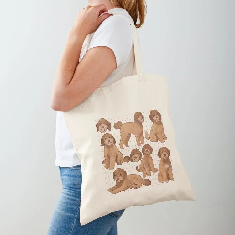 

Labradoodle cute illustration Tote Bag custom bags tote bag women Candy bags shopping cart bags