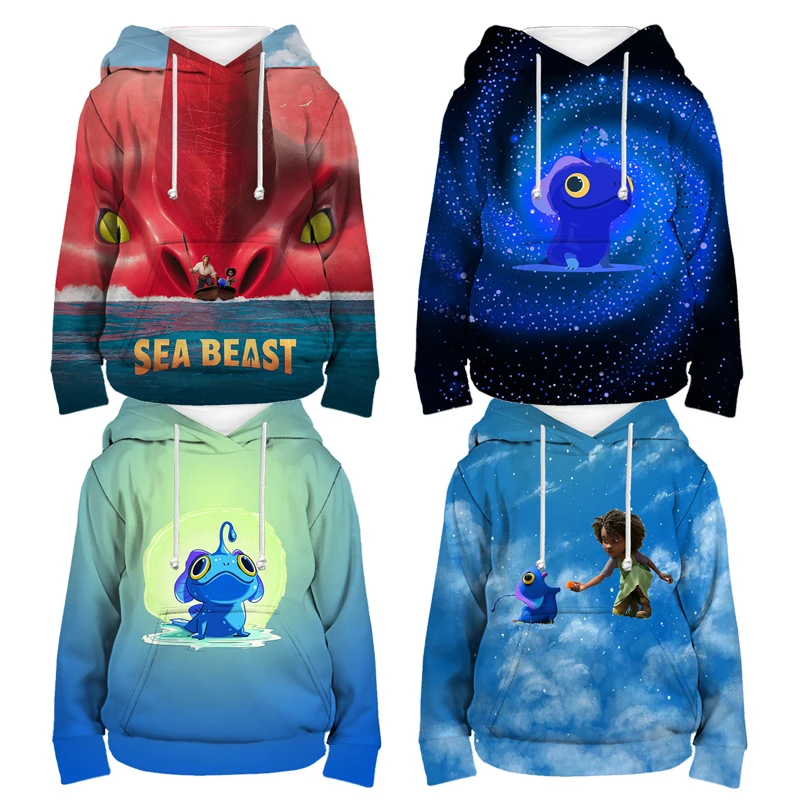 The Sea Beast 3D Cool Hoodies Kids Toddler Children Fashion Long Sleeve Sweatshirts Streetwear Boy Girl Clothes Tops