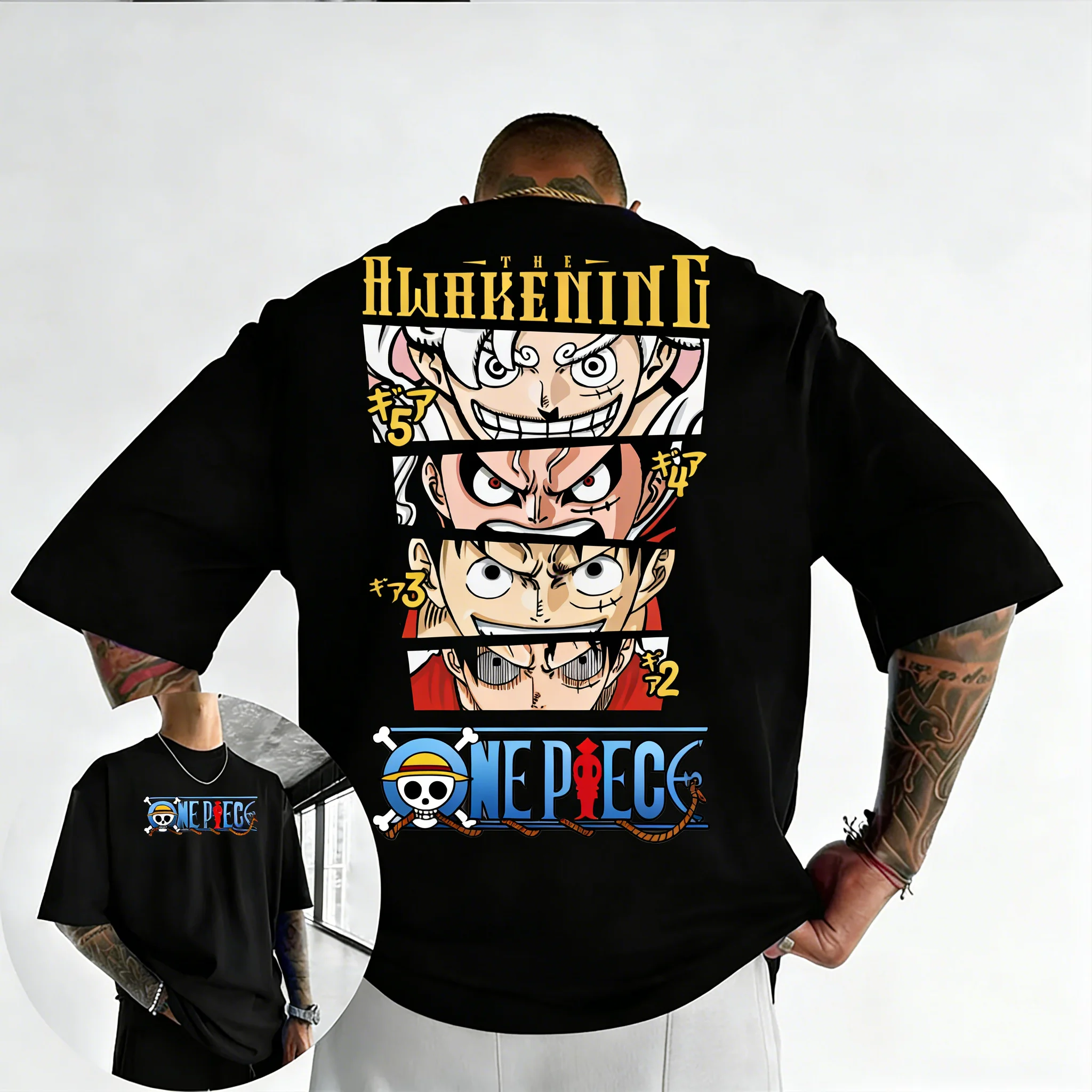 ONE PIECE Anime Luffy Printed T-shirt Men's and Women's T-shirt Men's Top Sports T-shirt Men's T-shirt Summer Tee 2026 New
