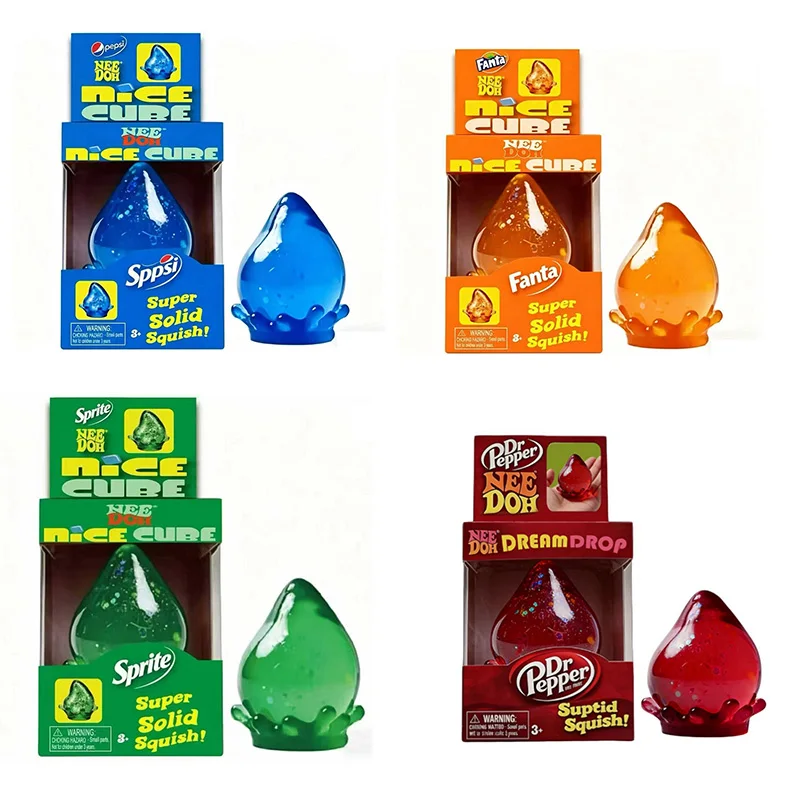 Needoh Nice Cube Sensorischer Stressabbau-Würfel, Fidget-Tool gegen Angstzustände & für Konzentration, Sensorischer Schreibtisch-Würfel für Erwachsene & Kinder