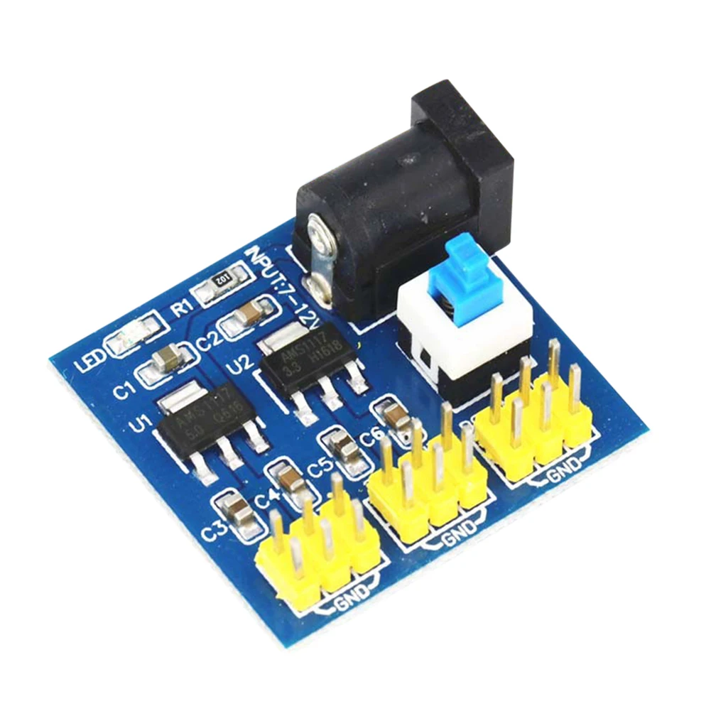 Power Converter DC-DC 12V To 3.3V 5V Voltage Converter Module with Indicator Light Multiple Pins